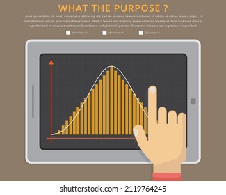 Bell Curve Infographic Template Vector 