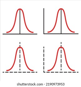 Bell Curve Symbol Design Vector Flat Modern Isolated Illustration