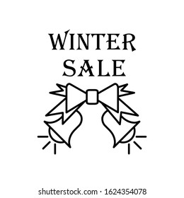 Bell decoration icon. Simple line, outline vector elements of winter sale icons for ui and ux, website or mobile application