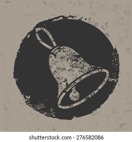 Bell design on old background,grunge vector