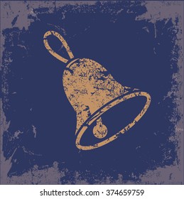 
Bell design on old paper background,vector