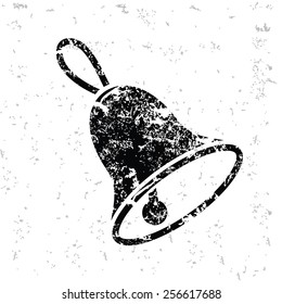 Bell design on old paper,grunge vector