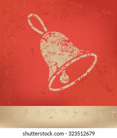 Bell design on red background,poster grunge design
