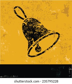 Bell design on yellow background,yellow vector