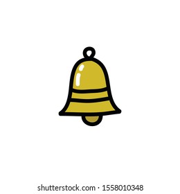 bell doodle icon, vector illustration