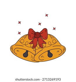 Glocke doodle Symbol mit weißem Hintergrund, Vektorgrafik