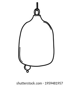 Bell Doodle vector icon. Drawing sketch illustration hand drawn cartoon line.