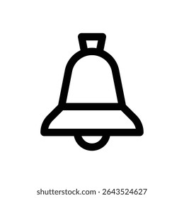 Bell. Editable stroke vector icon.