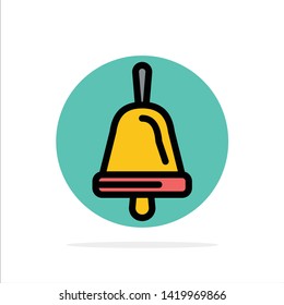 Bell, Education, School Abstract Circle Background Flat color Icon