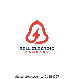 bell electric logo design vector