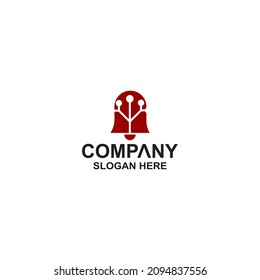 bell and electronics logo symbol vector