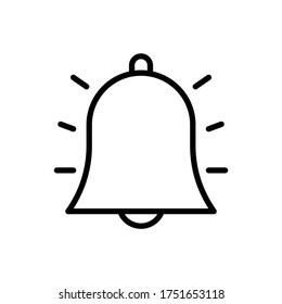 Bell, emergency icon. Simple line, outline vector elements of firefighters icons for ui and ux, website or mobile application