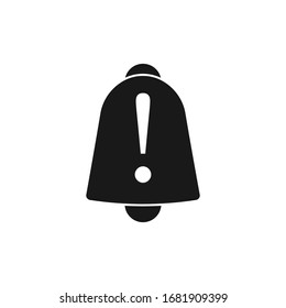 Bell with exclamation mark vector icon