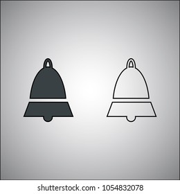 bell fill and outline vector icon