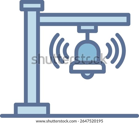 Bell Filled Blue Tone Icon