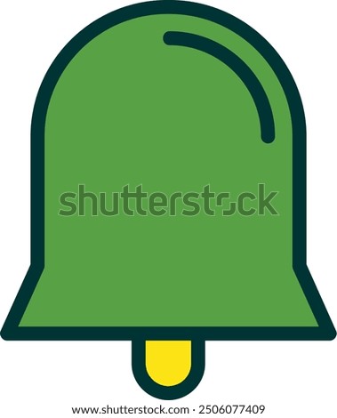 Bell Filled Two Color Vector Icon Design