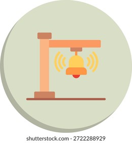 Glocke flacher Kreis Stil Symbol