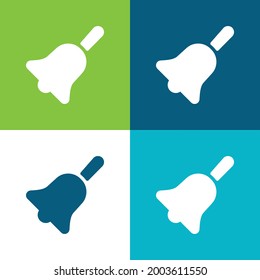 Bell Flat four color minimal icon set