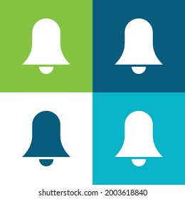 Bell Flat four color minimal icon set