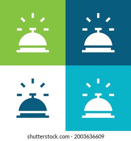 Bell Flat four color minimal icon set