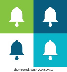 Bell Flat vier Farbe minimale Icon Set
