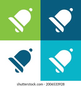 Bell Flat four color minimal icon set