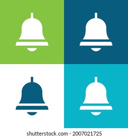 Bell Flat cuatro colores mínimo conjunto de iconos