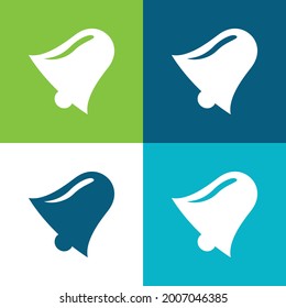 Bell Flat four color minimal icon set