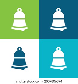 Bell Flat four color minimal icon set