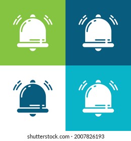 Bell Flat four color minimal icon set