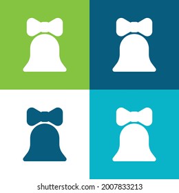 Bell Flat four color minimal icon set