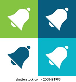 Bell Flat four color minimal icon set