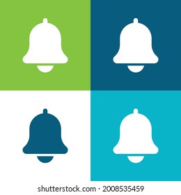 Bell Flat vier Farbe minimale Icon Set