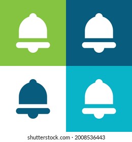 Bell Flat four color minimal icon set