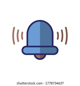 Icono plano de Bell Diseño Ilustración del logotipo Vector Ilustración