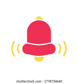 Bell Flat Icon Design Logo Vector Illustration