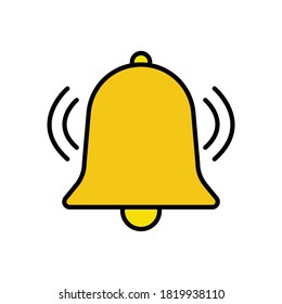 Bell flat icon. Design template vector