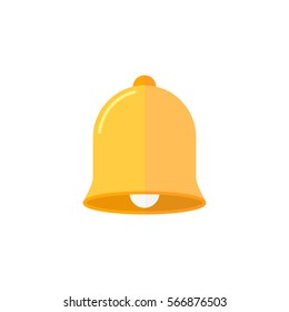 Bell flat icon, education and school element, alarm service vector graphics, a colorful solid pattern on a white background, eps 10.