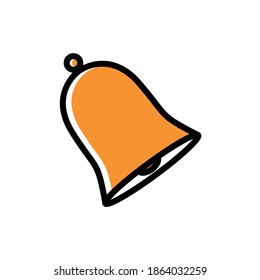 bell flat icon. education symbol. simple design editable. design vector illustration