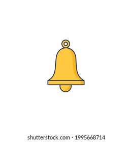 bell Flat Icon Isolated On White Background 