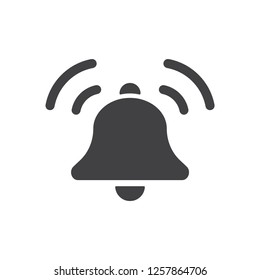 bell Flat icon, notification icon symbols vector, with contact us set icon vector