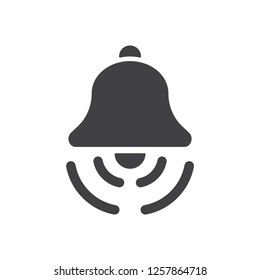bell Flat icon, notification icon symbols vector, with contact us set icon vector