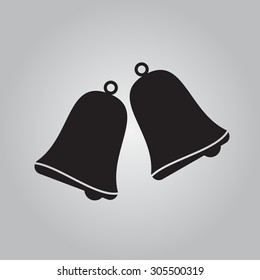 Bell. Flat icon on light background