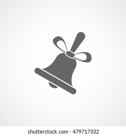 Bell Flat Icon On White Background