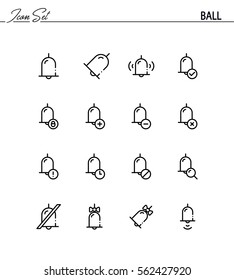 Bell flat icon set. Collection of high quality outline symbols for web design, mobile app. Bell vector thin line icons or logo.