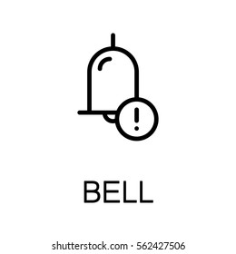 Bell flat icon. Single  high quality outline symbol for web design, mobile app. Bell vector thin line icons or logo.