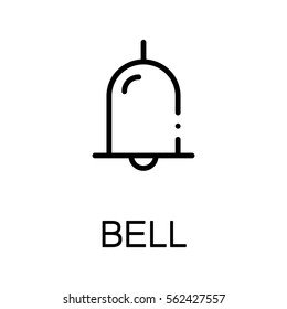 Bell flat icon. Single  high quality outline symbol for web design, mobile app. Bell vector thin line icons or logo.