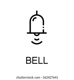 Bell flat icon. Single  high quality outline symbol for web design, mobile app. Bell vector thin line icons or logo.