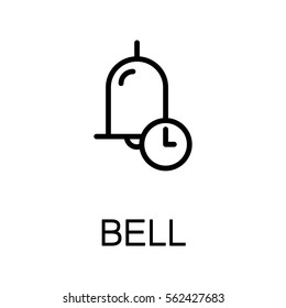Bell flat icon. Single  high quality outline symbol for web design, mobile app. Bell vector thin line icons or logo.