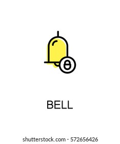 Bell flat icon. Single high quality outline symbol for web design, mobile app. Bell vector thin line icons or logo.